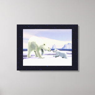 Polar Bear - Mama Nose Best Canvas Print