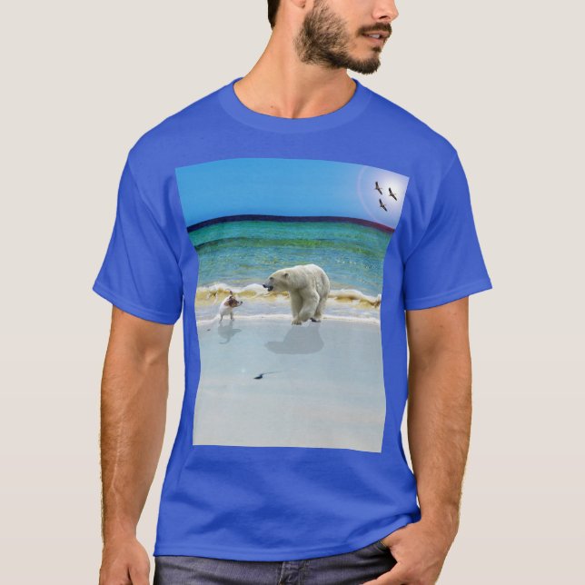 Polar Bear Meets Jack Russell, Tshirt (Front)