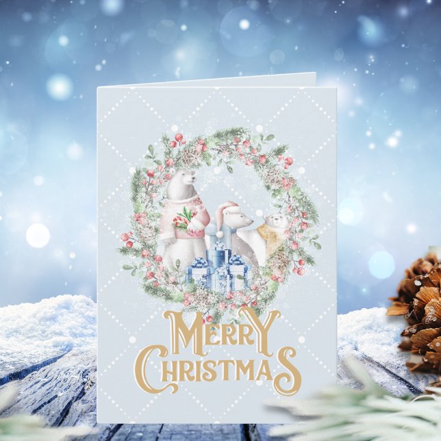 Polar Bear Merry Christmas Card (Creator Uploaded)