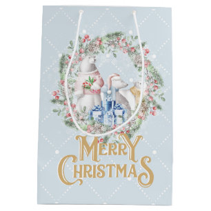 Polar Bear Merry Christmas Gift Bag