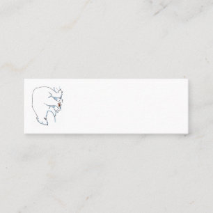 Polar Bear mini business card vertical
