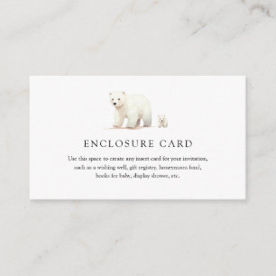 Polar Bear Mum and Cub Enclosure Card