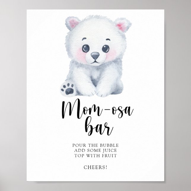 Polar bear - Mum-osa bar Poster (Front)