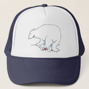 Polar Bear navy and white foam trucker hat