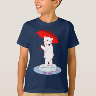 Polar Bear needs an Umbrella Doodle Art T-Shirt