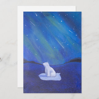Polar Bear & Northern Lights Holiday Card