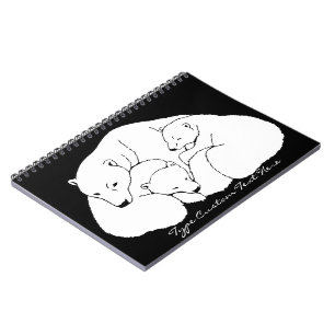 Polar Bear Notebook Custom Bear Art Journal Book