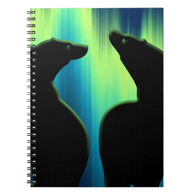 Polar Bear Notebook Native Art Bear Art Notebook (Front)