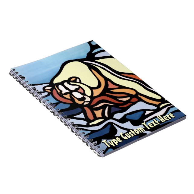 Polar Bear Notebook Native Art Bear Art Notebook (Right Side)
