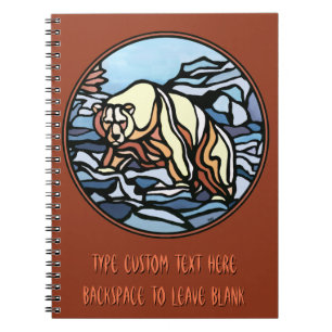 Polar Bear Notebook Native Art Bear Art Notebook