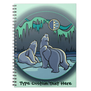 Polar Bear Notebook Personalised Bear Art Notebook