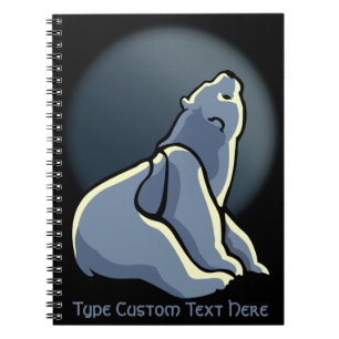 Polar Bear Notebook Personalised Bear Art Notebook