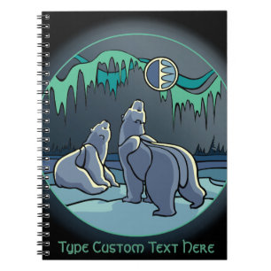 Polar Bear Notebook Personalised Bear Art Notebook