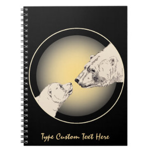 Polar Bear Notebook Personalised Bear Art Notebook