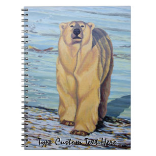Polar Bear Notebook Personalised Bear Art Notebook