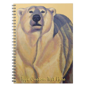 Polar Bear Notebook Personalised Bear Art Notebook
