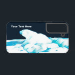 Polar Bear On Ice Case-Mate iPhone Case<br><div class="desc">A somewhat stylised,  blue-toned image of a Polar Bear (Ursus maritimus) resting on the polar ice pack in the long winter darkness. Customise by adding your own text.</div>