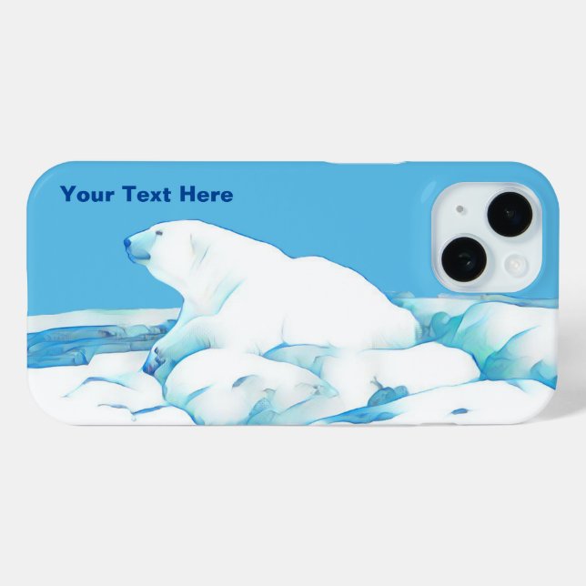 Polar Bear On Ice Case-Mate iPhone Case (Back (Horizontal))
