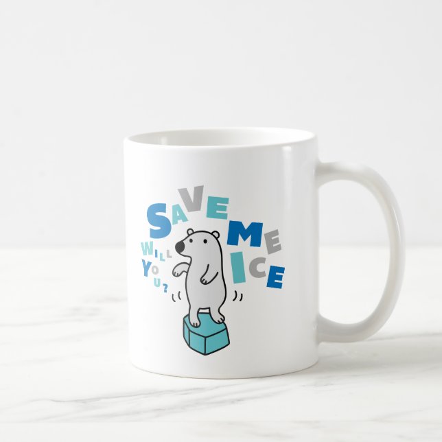 Polar Bear on Ice Coffee Mug (Right)