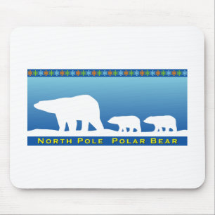 Polar Bear on Ice Mouse Pad