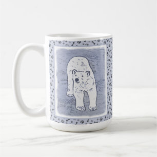 Polar Bear on Ice Painting - Original Wildlife Art Coffee Mug