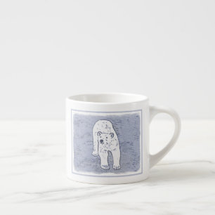 Polar Bear on Ice Painting - Original Wildlife Art Espresso Cup
