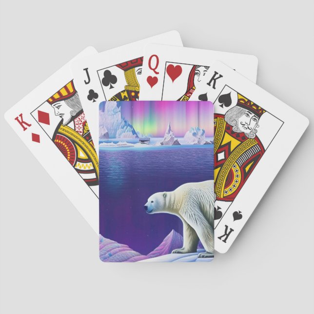 Polar Bear on Ice Playing Cards (Back)