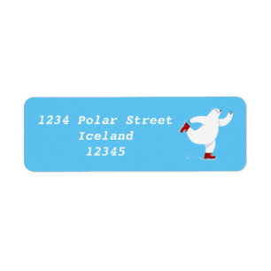 Polar Bear on ice Return Address Label