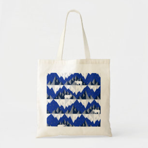 Polar Bear on Iceberg Seamless Pattern. Tote Bag