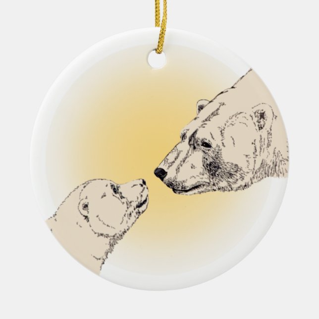 Polar Bear Ornament Polar Bear Art Decoration Keep (Front)