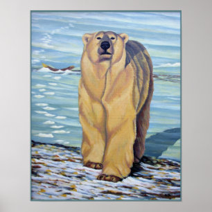 Polar Bear Painting Art Print Wildlife Home Decor