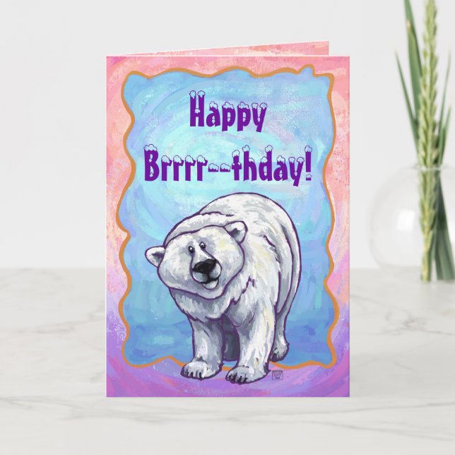 Polar Bear Party Centre Card (Front)