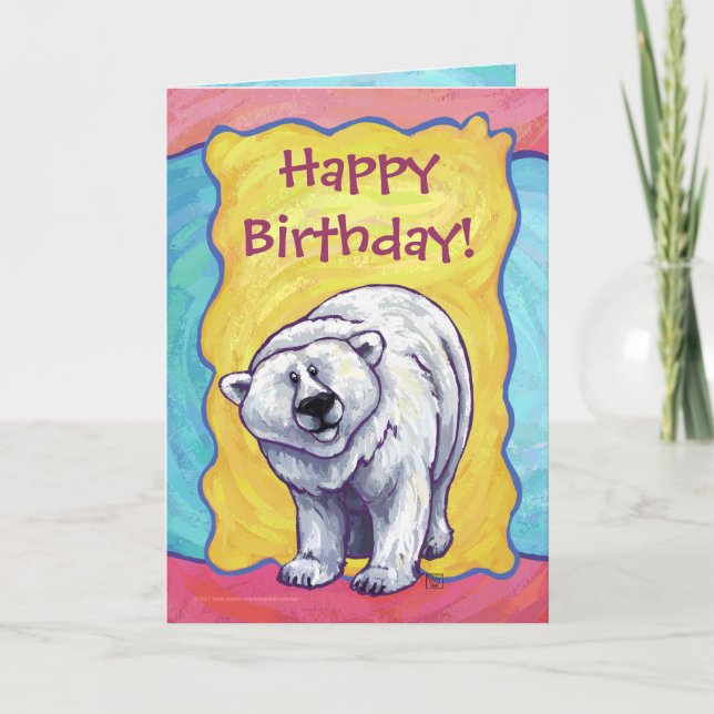 Polar Bear Party Centre Card (Front)