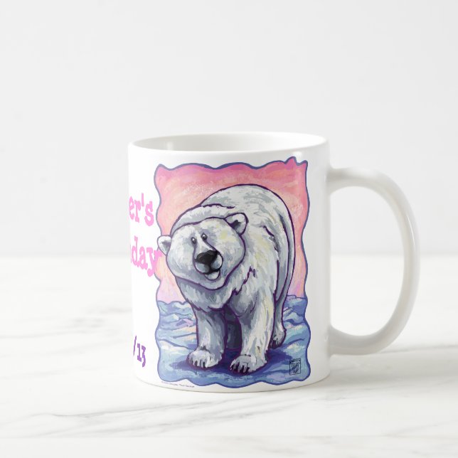 Polar Bear Party Centre Coffee Mug (Right)