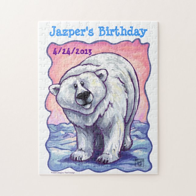 Polar Bear Party Centre Jigsaw Puzzle (Vertical)