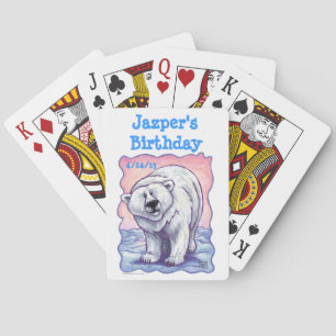 Polar Bear Party Centre Playing Cards