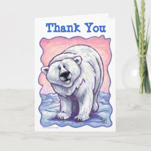 Polar Bear Party Centre Thank You Card