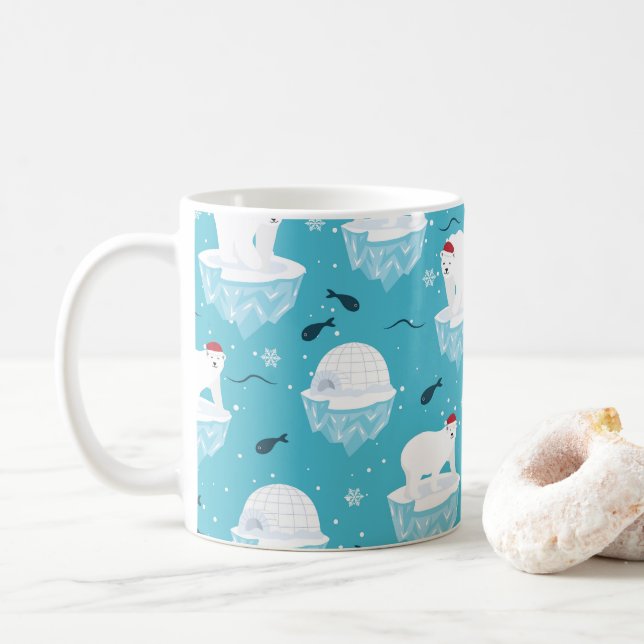 Polar Bear Party Coffee Mug (With Donut)