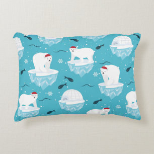 Polar Bear Party Decorative Cushion