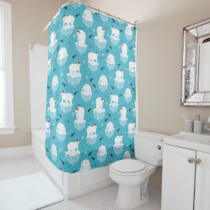 Polar Bear Party Shower Curtain