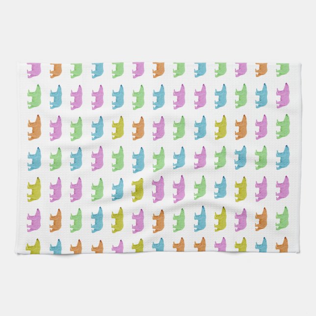 Polar Bear Pattern Tea Towel (Horizontal)