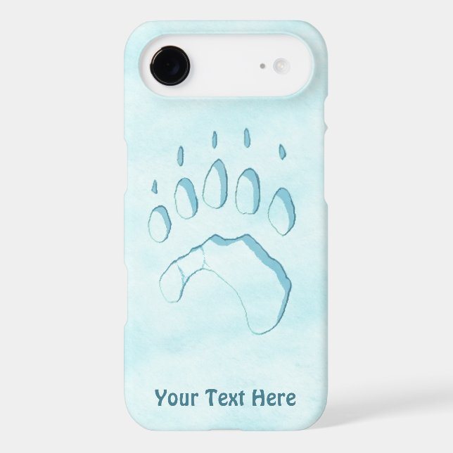 Polar Bear Paw Print Case-Mate iPhone Case (Back)
