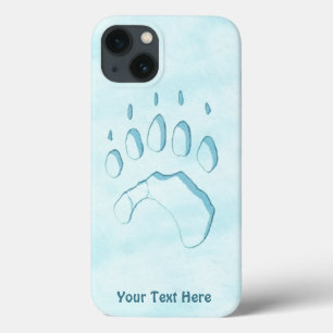 Polar Bear Paw Print iPhone 13 Case