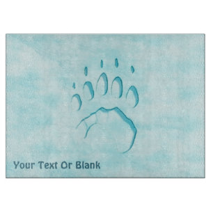 Polar Bear Paw Print Cutting Board