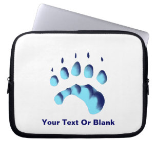 Polar Bear Paw Print Laptop Sleeve