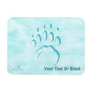 Polar Bear Paw Print Magnet