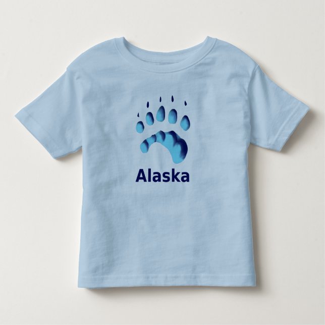 Polar Bear Paw Print Toddler T-Shirt (Front)