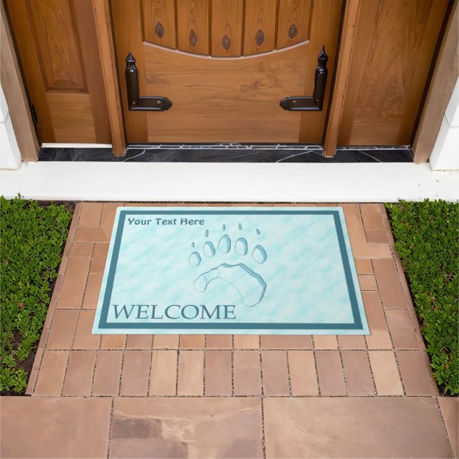 Polar Bear Paw Print  - Welcome Doormat (Outdoor)