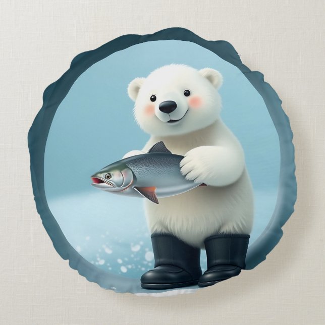 polar bear pillow cushion (Back)