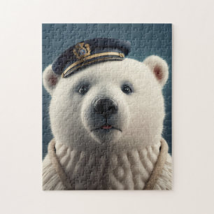 Polar Bear Pilot Captain Jigsaw Puzzle